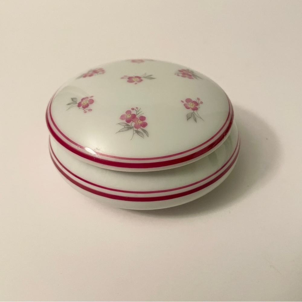 Vintage Vorex Porcelaine de Limoges France Round Floral Trinket Dish